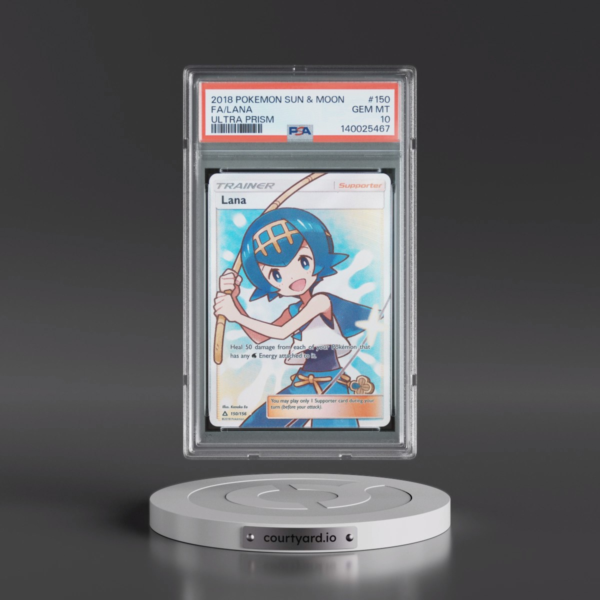 2018 Pokémon Sun & Moon Ultra Prism #150 Lana - Full Art (PSA 10 GEM MINT)