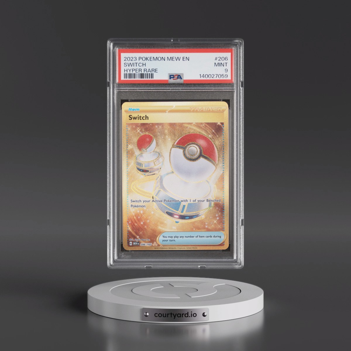 2023 Pokémon Mew EN-151 #206 Switch - Hyper Rare (PSA 9 MINT)