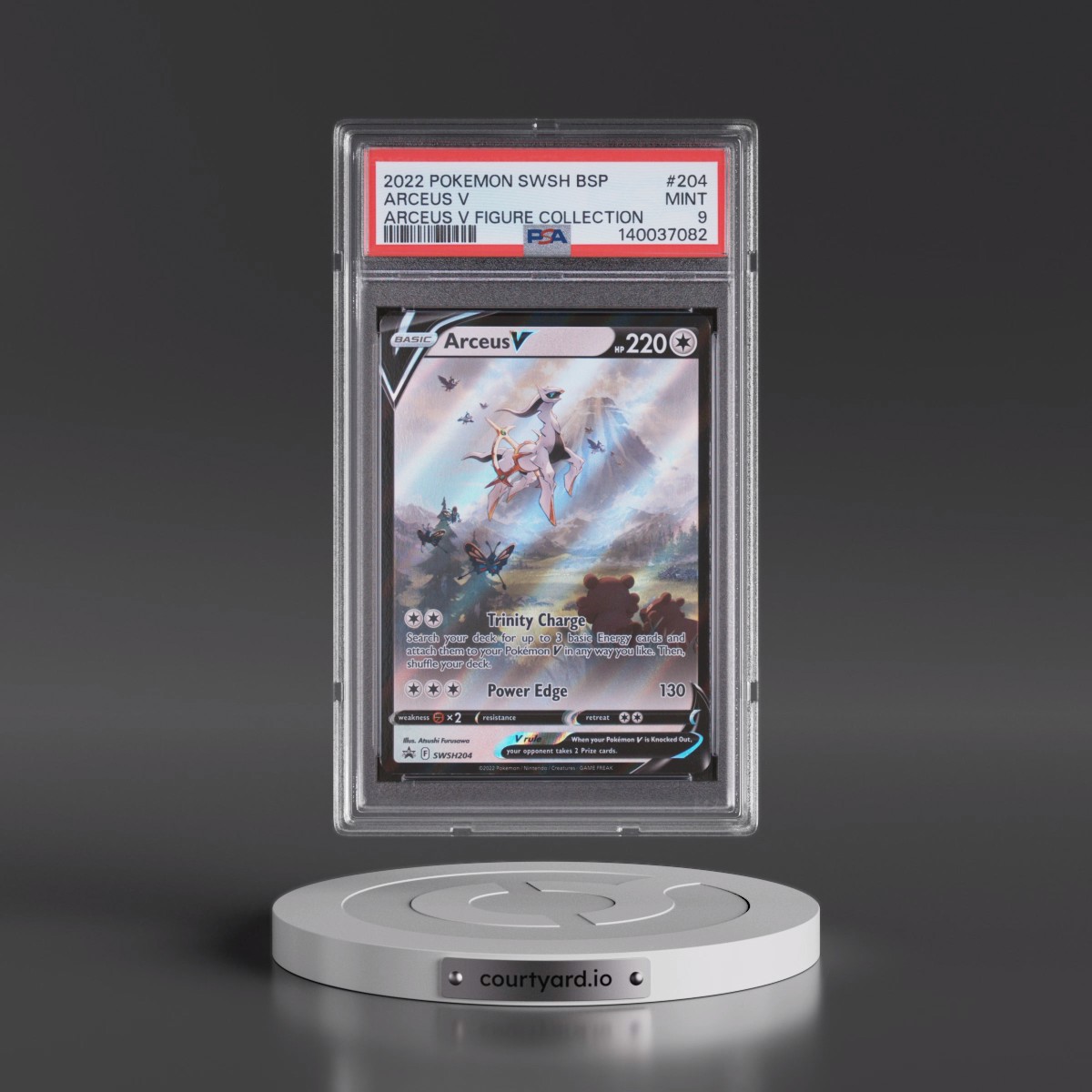 2022 Pokémon Swsh Black Star Promo #204 Arceus V - Holo Arceus V Figure Collection (PSA 9 MINT)