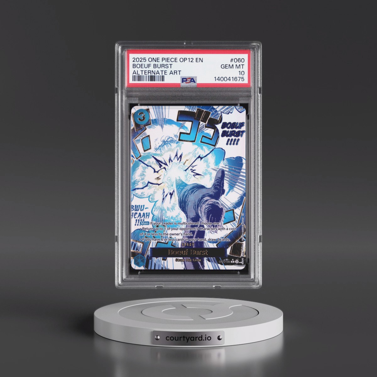 2025 One Piece OP12-Legacy of the Master #060 Boeuf Burst - Alternate Art (PSA 10 GEM MINT)