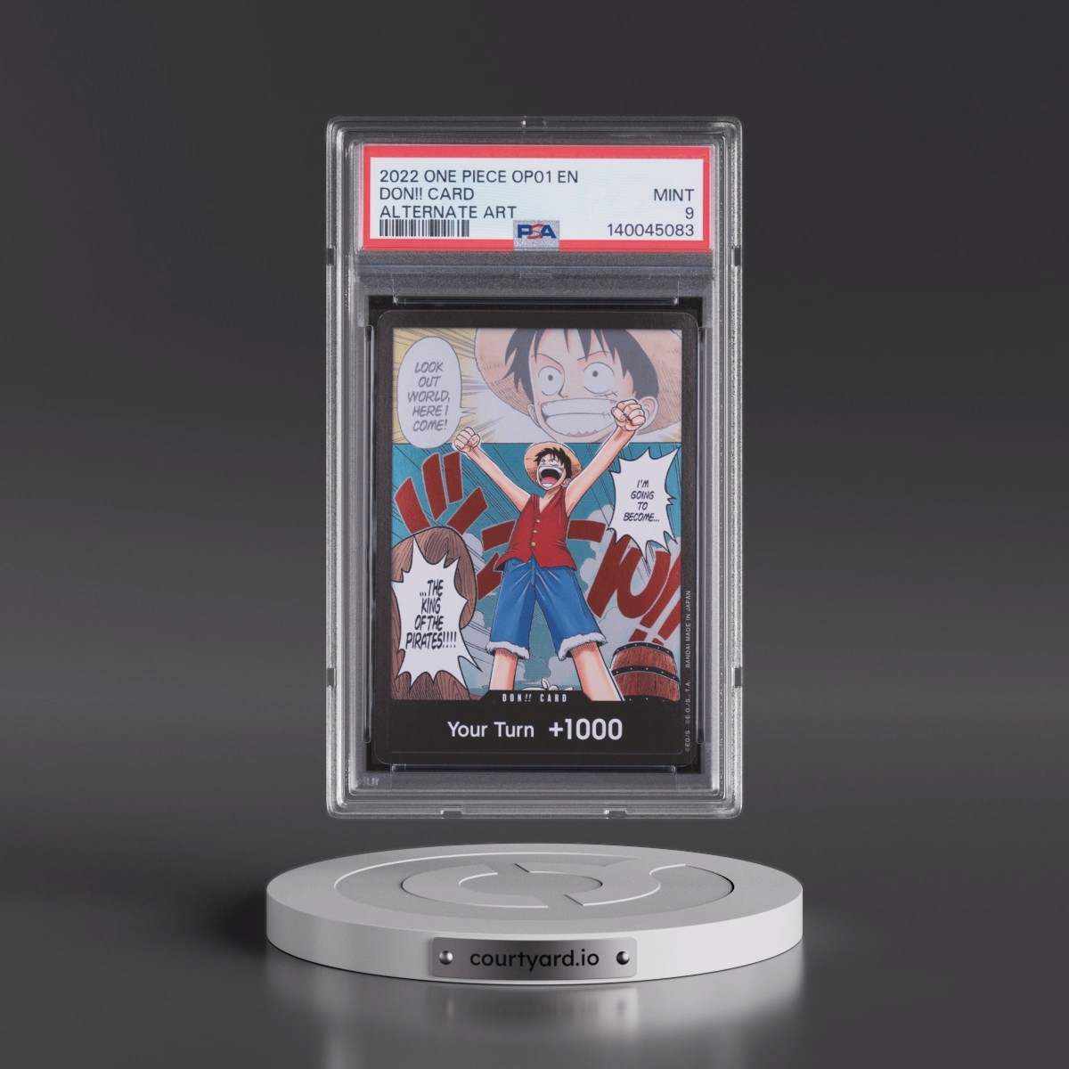 2022 One Piece OP01-Romance Dawn Don!! Card - Alternate Art PSA 9