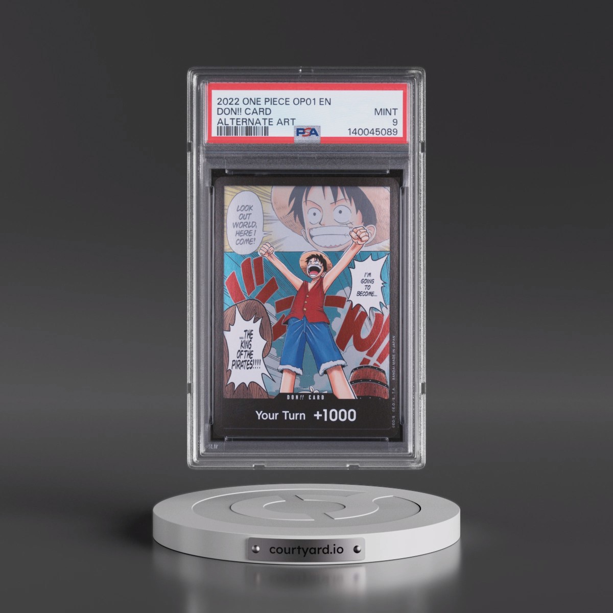 2022 One Piece OP01-Romance Dawn Don!! Card - Alternate Art PSA 9