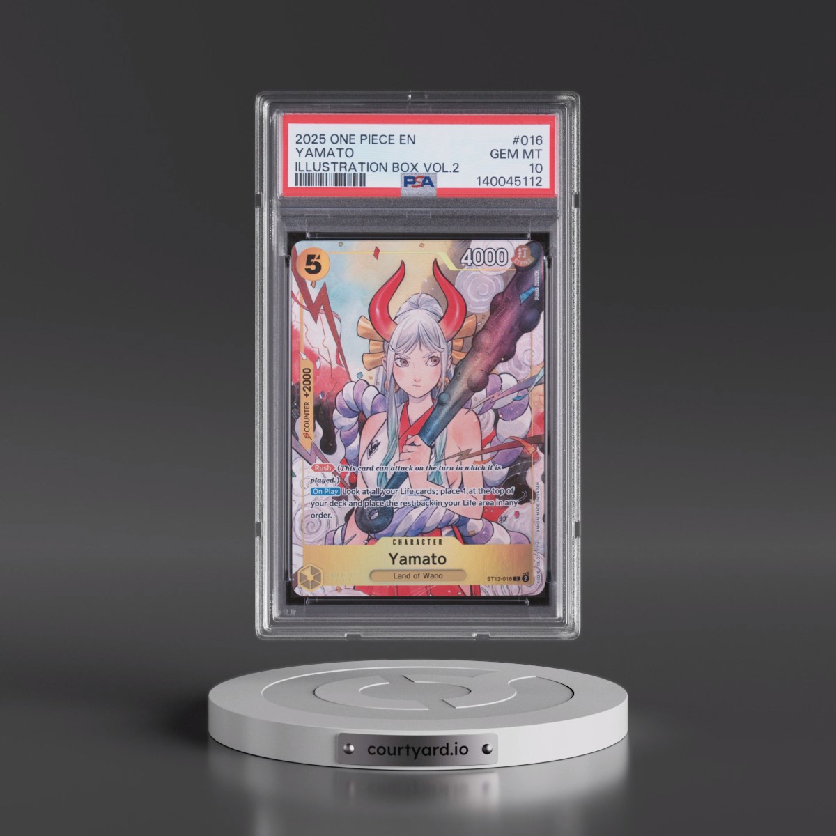 2025 One Piece Promos #016 Yamato - Illustration Box Vol.2 (PSA 10 GEM MINT)