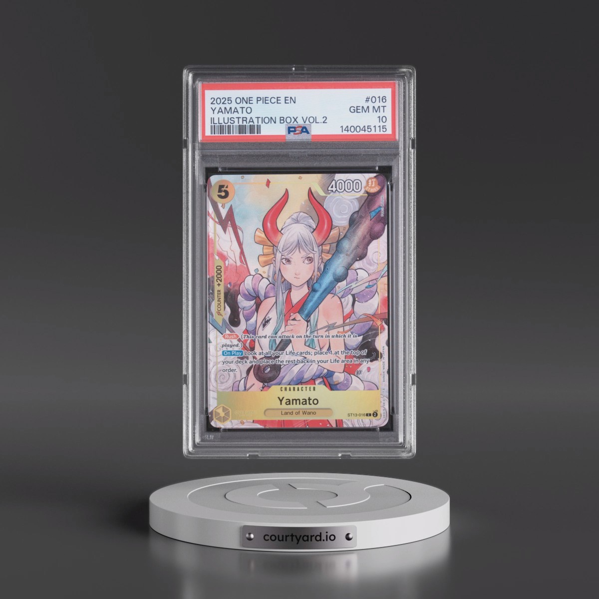 2025 One Piece Promos #016 Yamato - Illustration Box Vol.2 (PSA 10 GEM MINT)