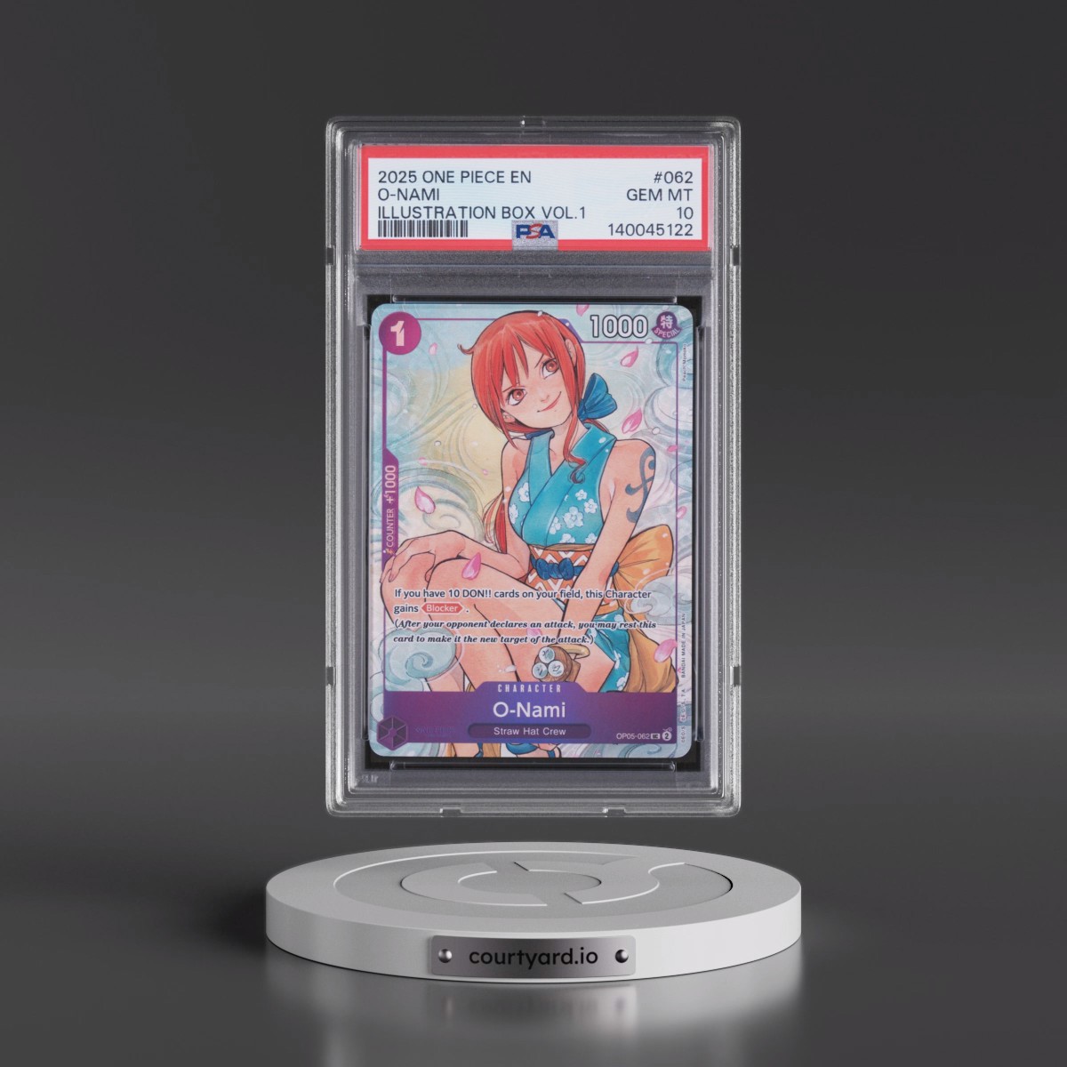 2025 One Piece Promos #062 O-Nami - Illustration Box Vol.1 (PSA 10 GEM MINT)