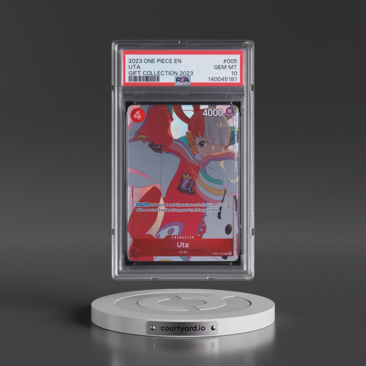 2023 One Piece Gift Collection 2023 #005 Uta (PSA 10 GEM MINT)