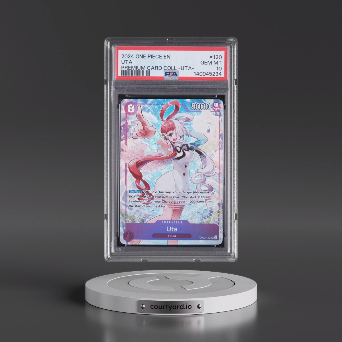 2024 One Piece Premium Card Collection -Uta #120 Uta (PSA 10 GEM MINT)