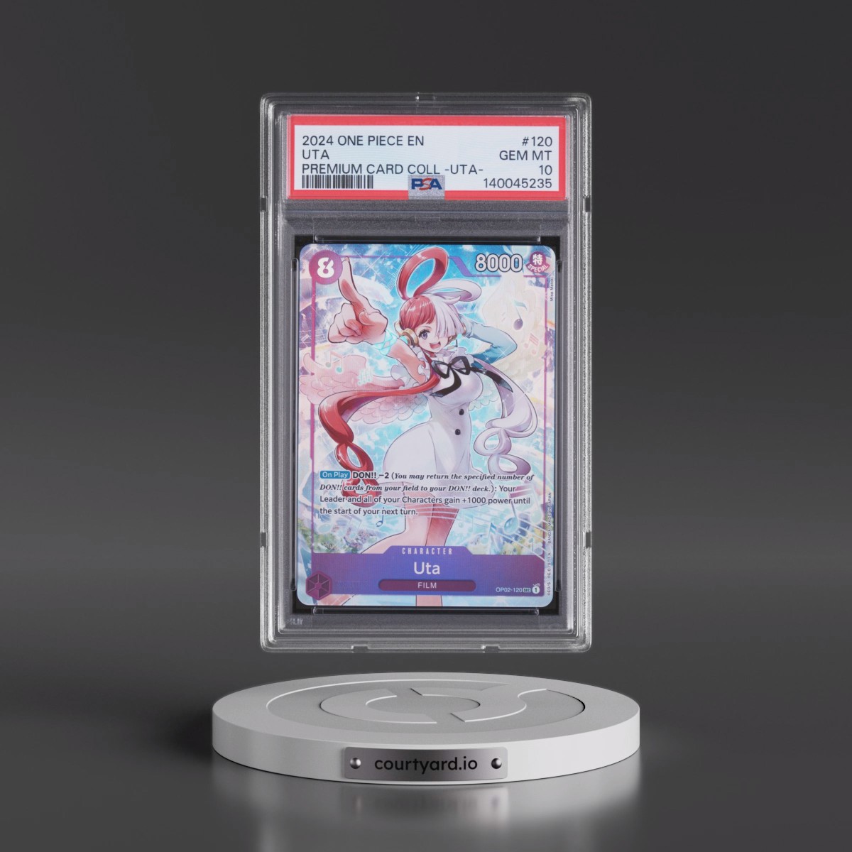 2024 One Piece Premium Card Collection -Uta #120 Uta (PSA 10 GEM MINT)