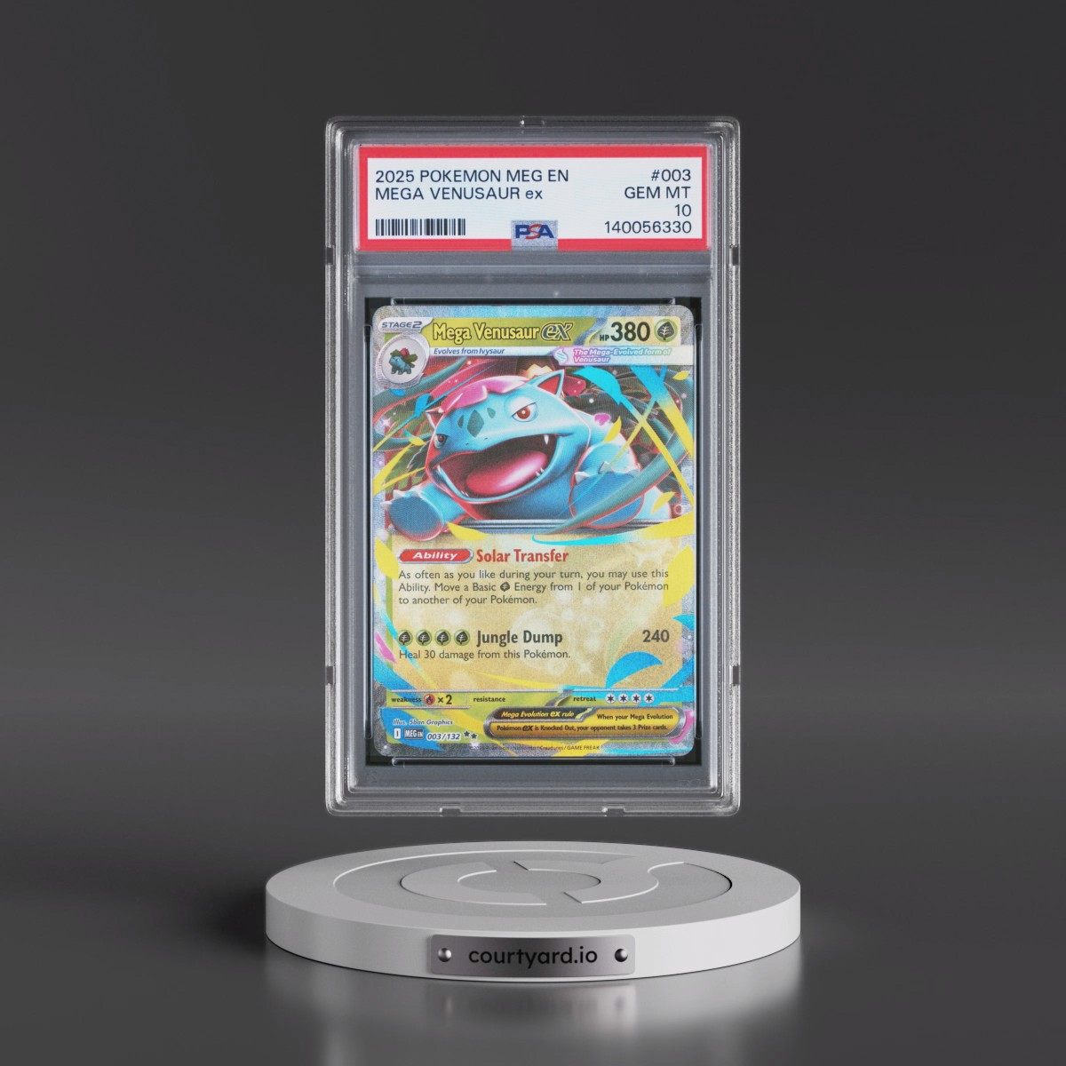 2025 Pokémon Meg EN-Mega Evolution #003 Mega Venusaur EX - Holo (PSA 10 GEM MINT)
