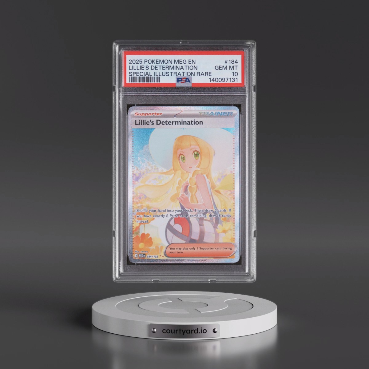 2025 Pokémon Meg EN-Mega Evolution #184 Lillie's Determination - Special Illustration Rare (PSA 10 GEM MINT)