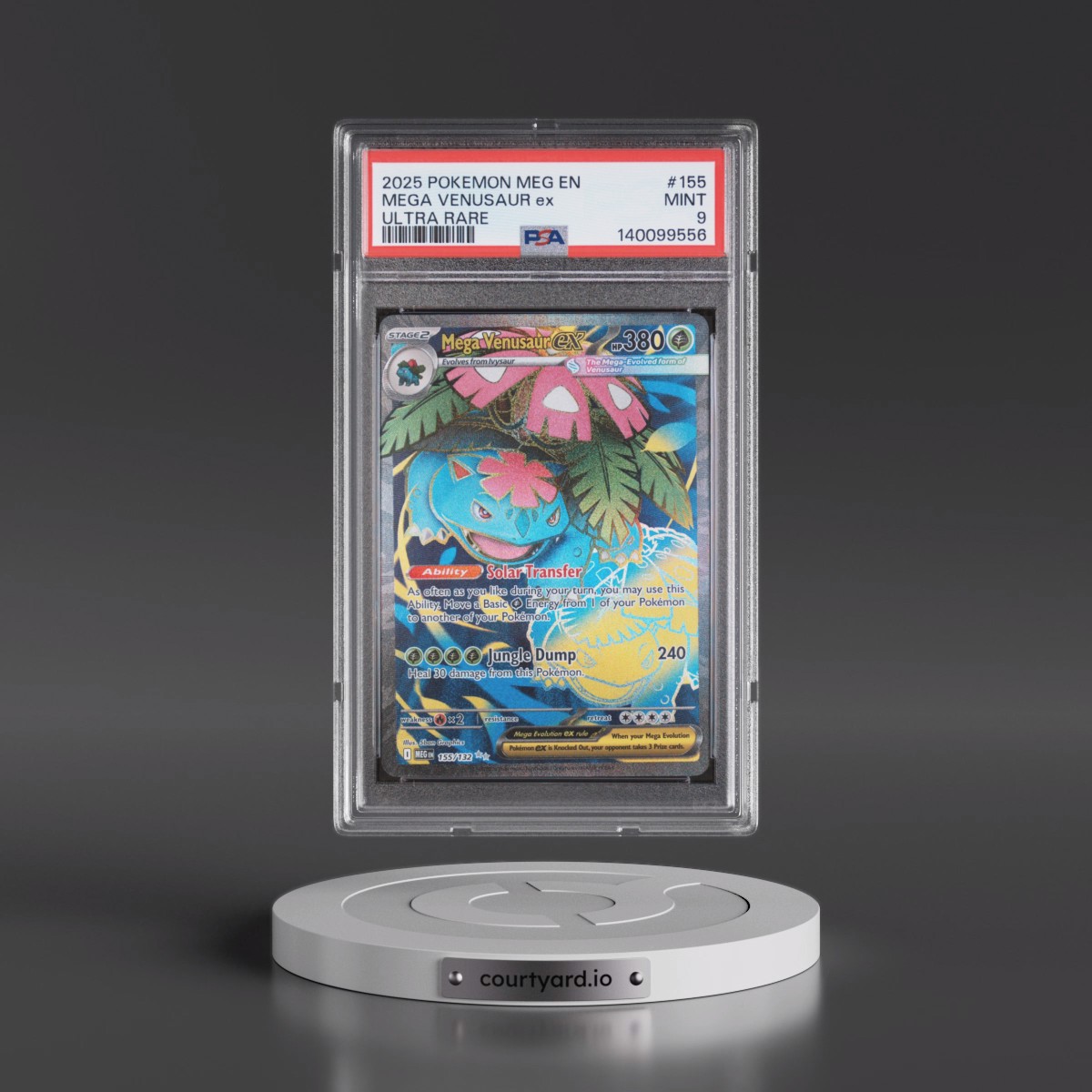 2025 Pokémon Meg EN-Mega Evolution #155 Mega Venusaur EX - Holo Ultra Rare (PSA 9 MINT)