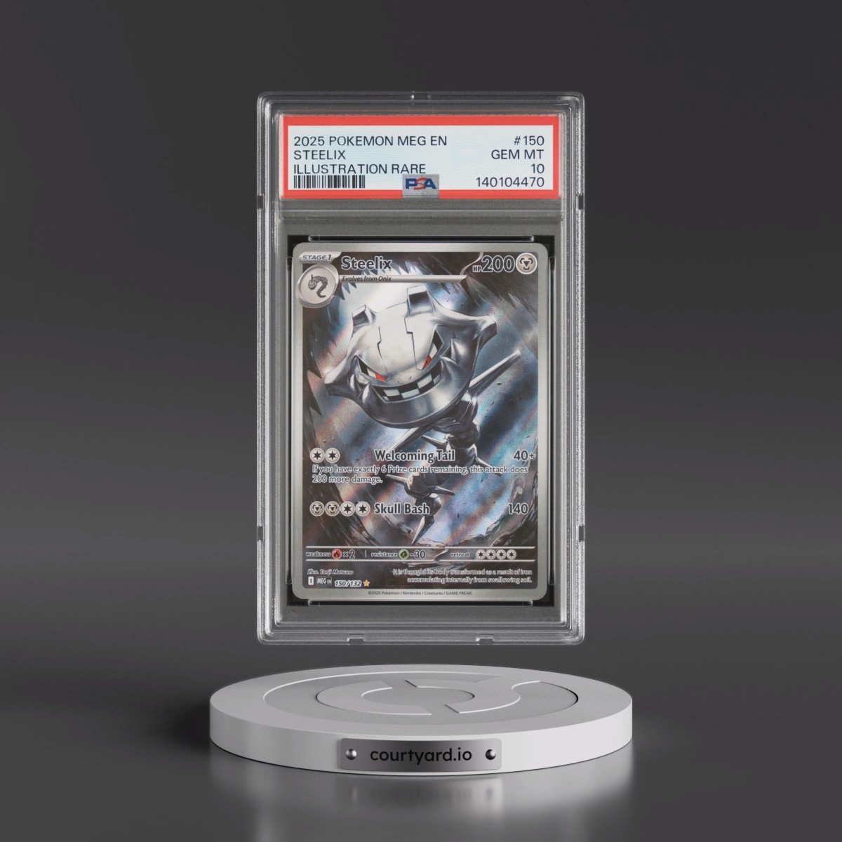 2025 Pokémon Meg EN-Mega Evolution #150 Steelix - Illustration Rare (PSA 10 GEM MINT)