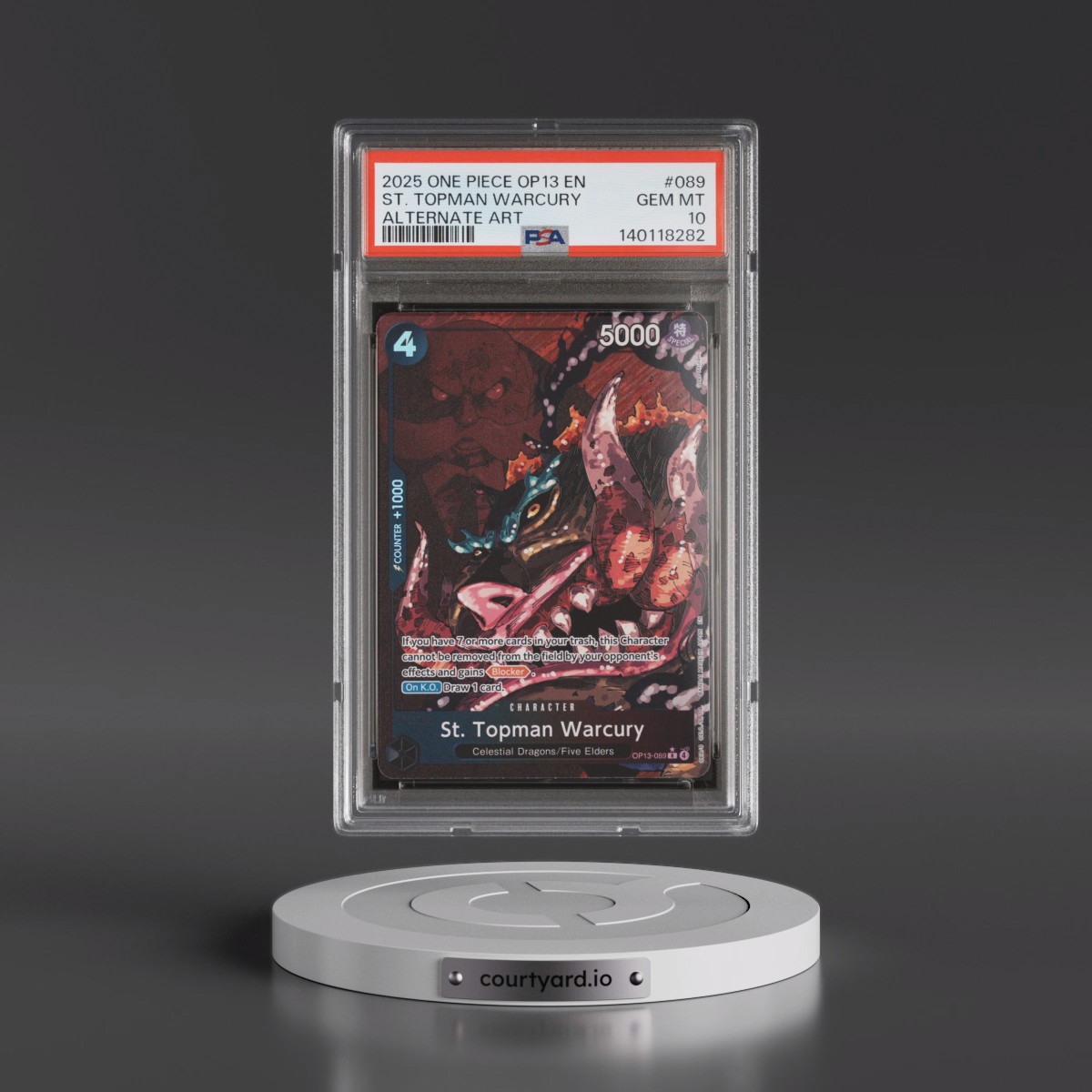 2025 One Piece OP13-Carrying on His Will #089 St. Topman Warcury - Alternate Art (PSA 10 GEM MINT)
