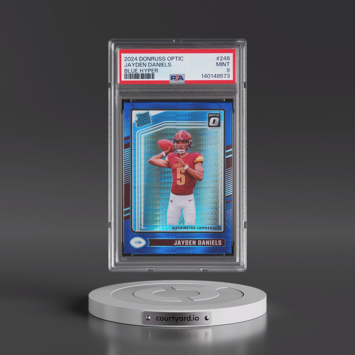 2024 Panini Donruss Optic #248 Jayden Daniels - Blue Hyper (PSA 9 MINT)
