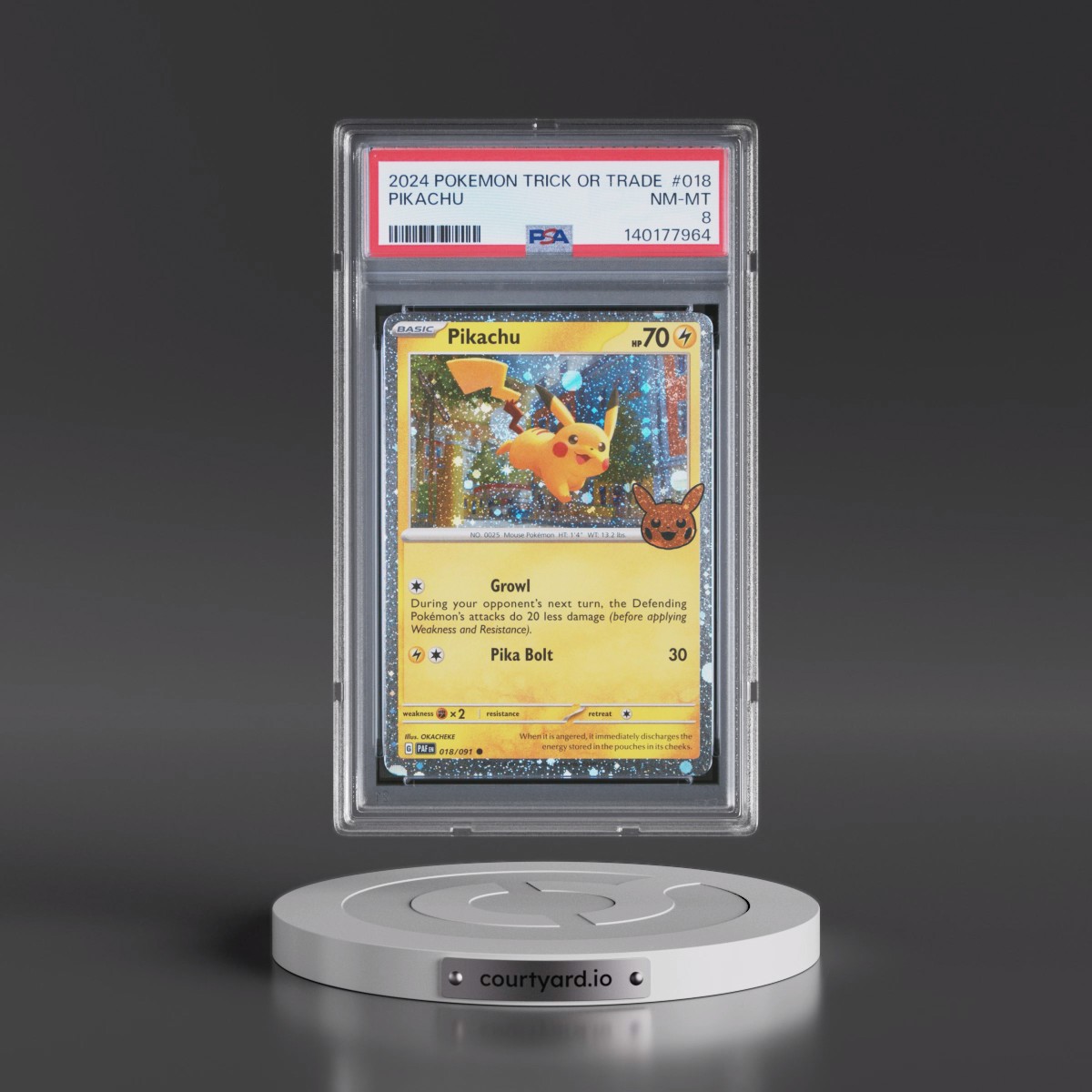 2024 Pokémon Trick or Trade #018 Pikachu (PSA 8 NM-MT)