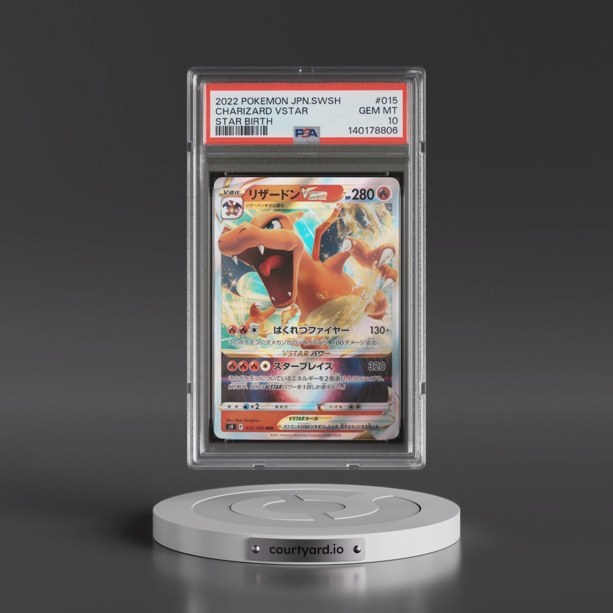 2022 Pokémon Sword & Shield Star Birth #015 Charizard Vstar (PSA 10 GEM MINT)