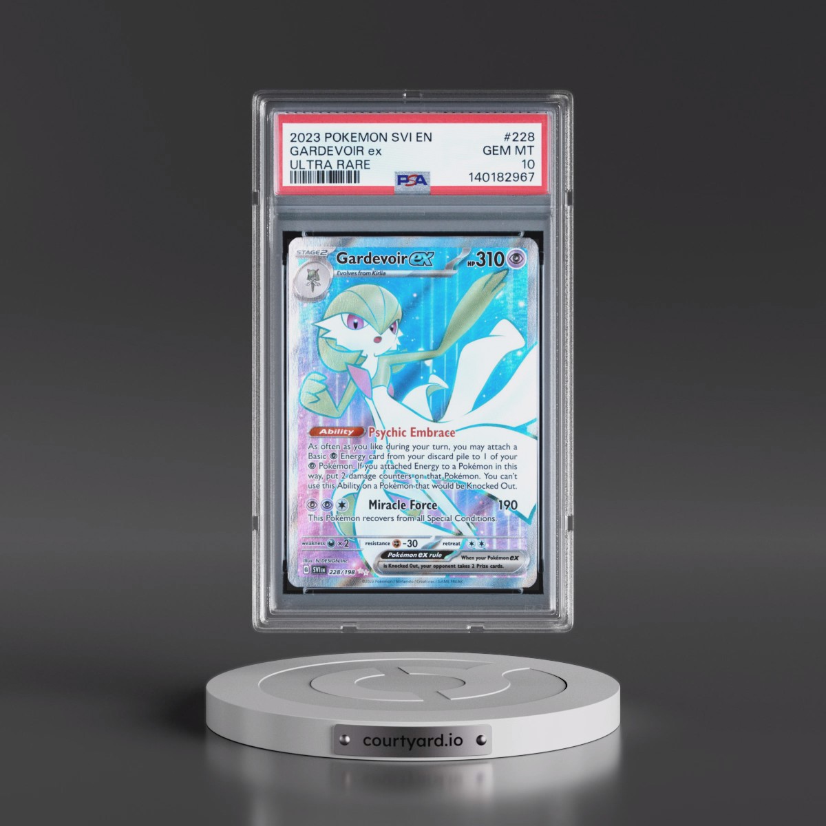 2023 Pokémon Svi EN-Scarlet & Violet #228 Gardevoir EX - Holo Ultra Rare (PSA 10 GEM MINT)