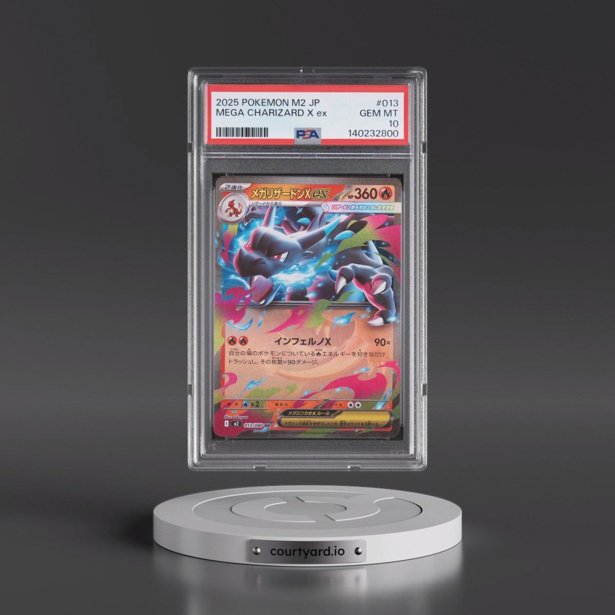 2025 Pokémon M2-Inferno X #013 Mega Charizard X EX - Holo (PSA 10 GEM MINT)