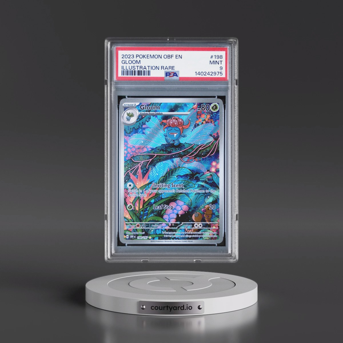 2023 Pokémon Obf EN-Obsidian Flames #198 Gloom - Illustration Rare (PSA 9 MINT)