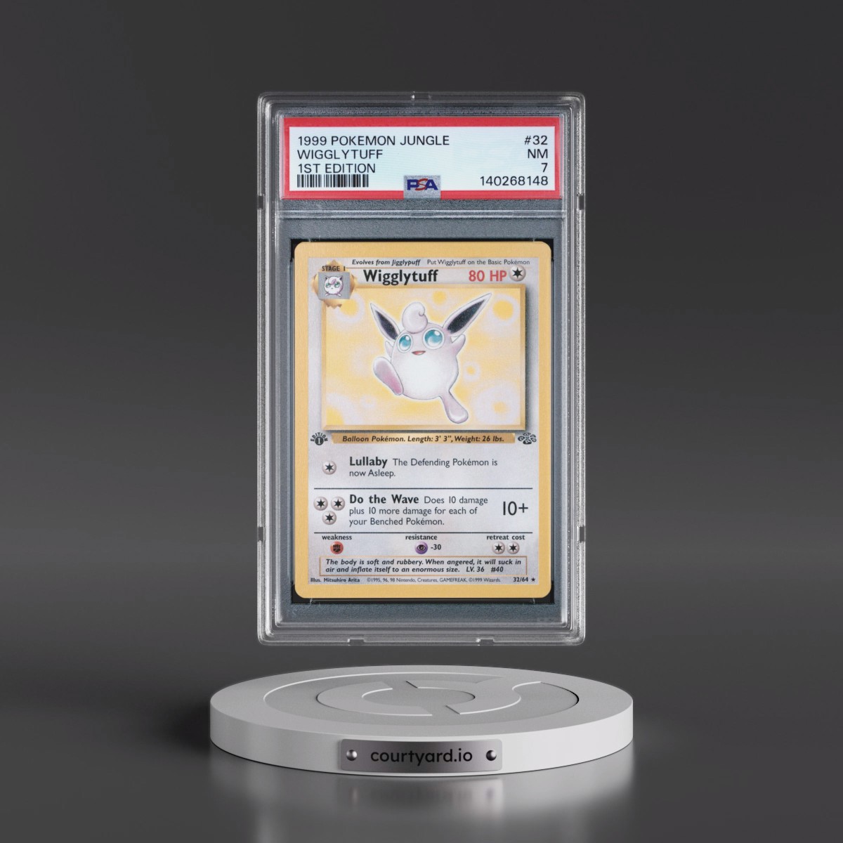 1999 Pokémon Jungle #32 Wigglytuff - 1st Edition (PSA 7 NM)
