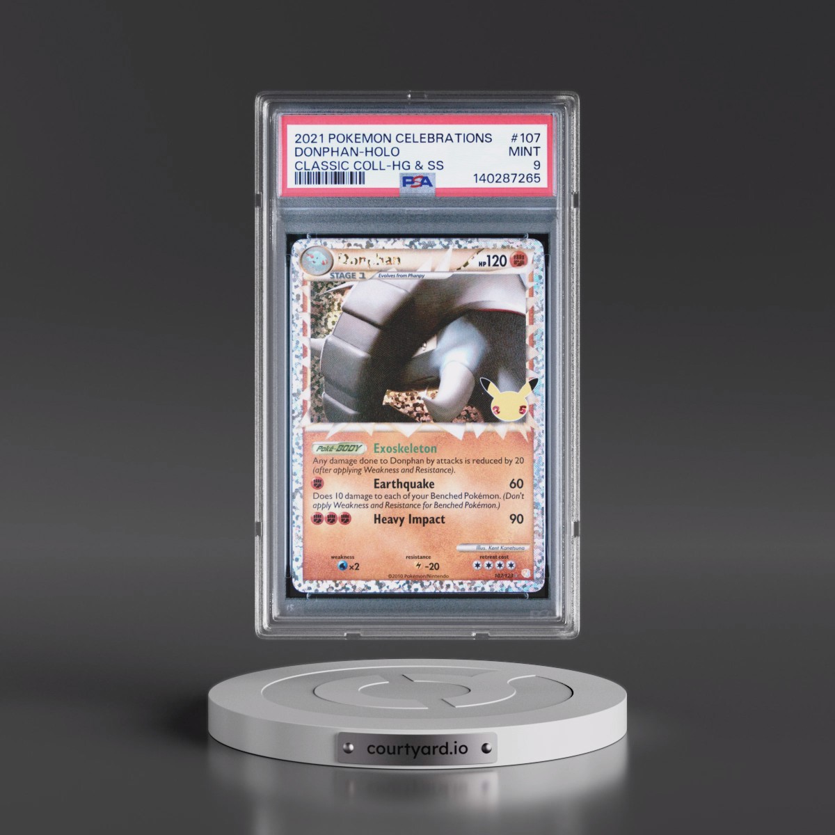 2021 Pokémon Celebrations Classic Collection #107 Donphan - Holo (PSA 9 MINT)