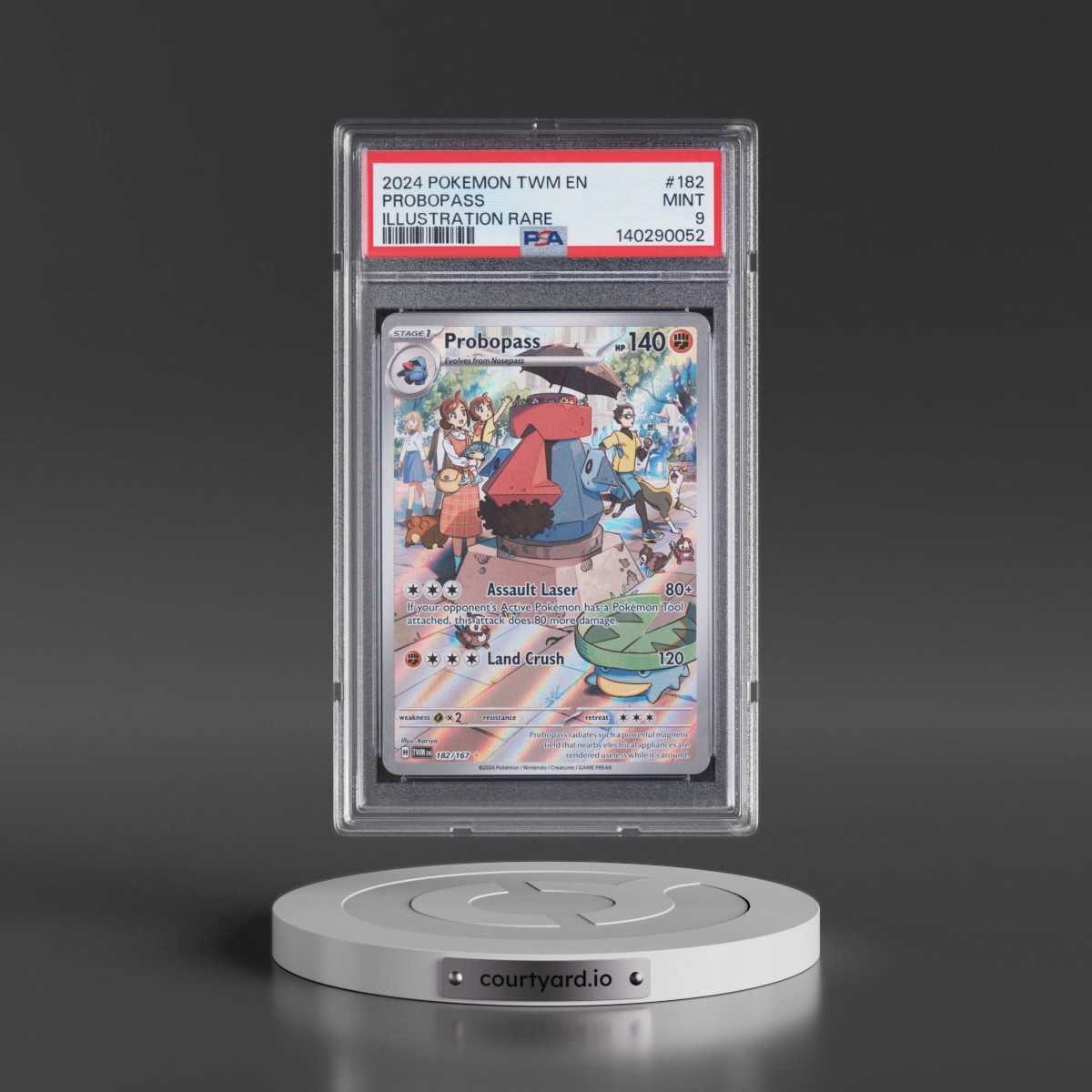 2024 Pokémon Twm EN-Twilight Masquerade #182 Probopass - Illustration Rare (PSA 9 MINT)