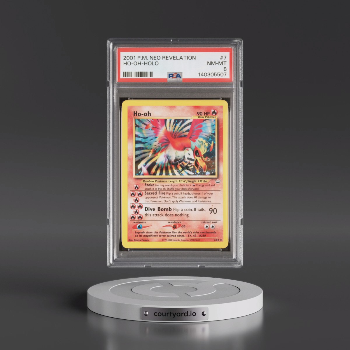 2001 Pokémon Neo Revelation #7 HO-Oh - Holo (PSA 8 NM-MT)
