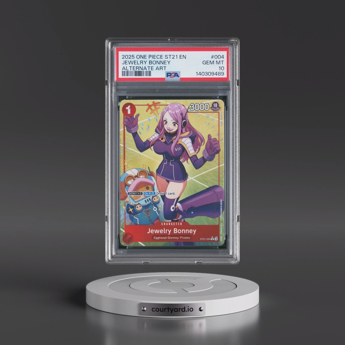 2025 One Piece Starter Deck ST21-EX Gear 5 #004 Jewelry Bonney - Alternate Art (PSA 10 GEM MINT)