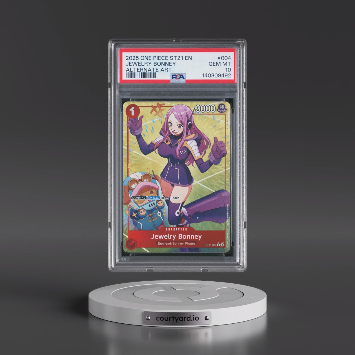 2025 One Piece Starter Deck ST21-EX Gear 5 #004 Jewelry Bonney - Alternate Art (PSA 10 GEM MINT)