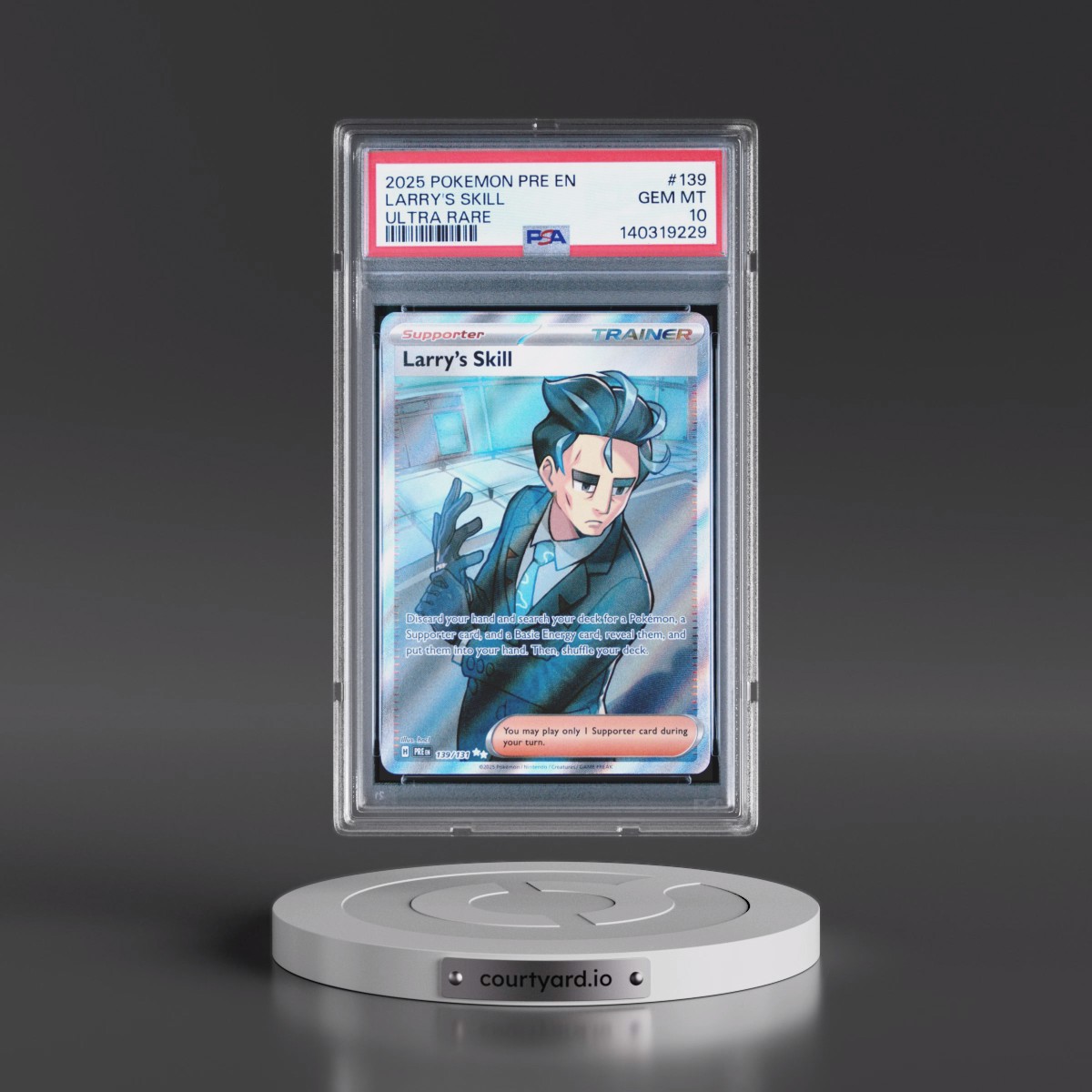 2025 Pokémon Pre EN-Prismatic Evolutions #139 Larry's Skill - Ultra Rare (PSA 10 GEM MINT)