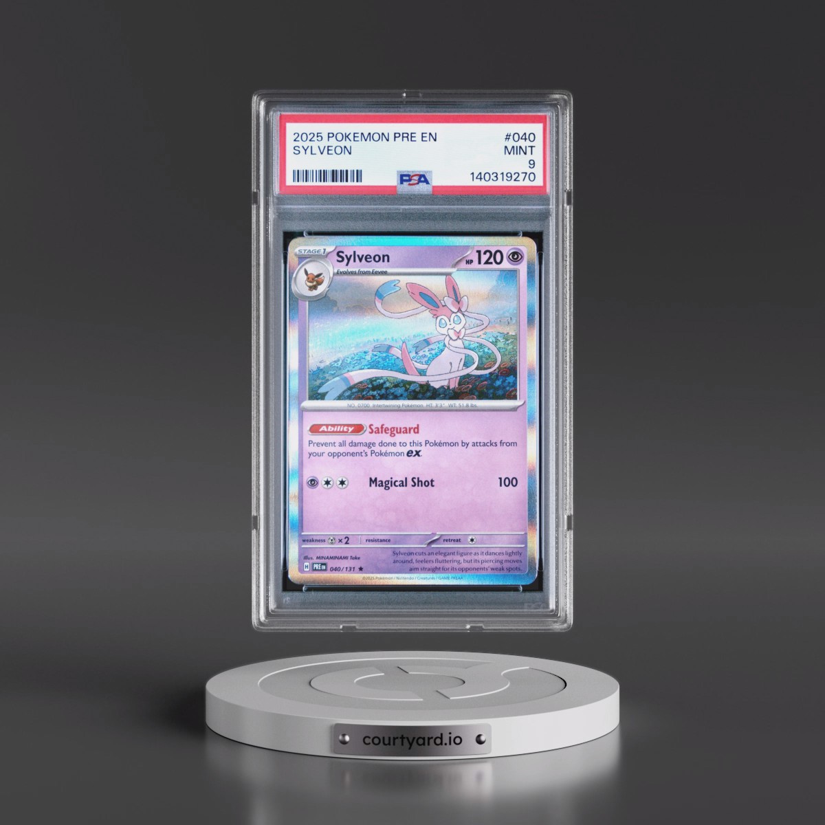 2025 Pokémon Pre EN-Prismatic Evolutions #040 Sylveon (PSA 9 MINT)