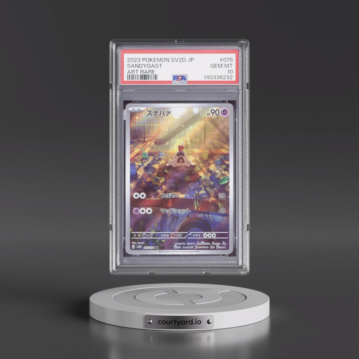 2023 Pokémon Sv2d-Clay Burst #075 Sandygast - Art Rare (PSA 10 GEM MINT)
