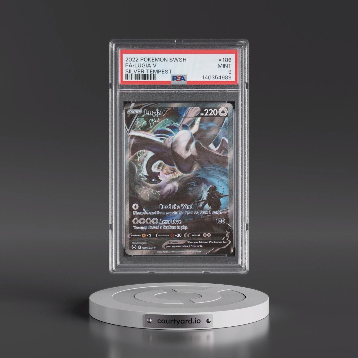 2022 Pokémon Sword & Shield Silver Tempest #186 Lugia V - Holo Full Art (PSA 9 MINT)