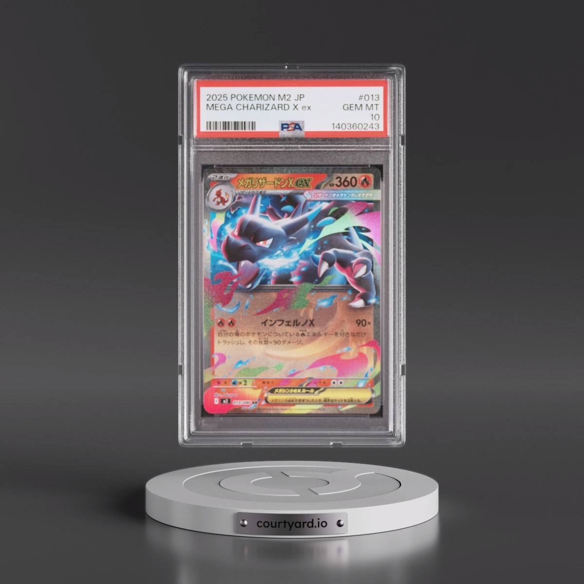 2025 Pokémon M2-Inferno X #013 Mega Charizard X EX - Holo (PSA 10 GEM MINT)