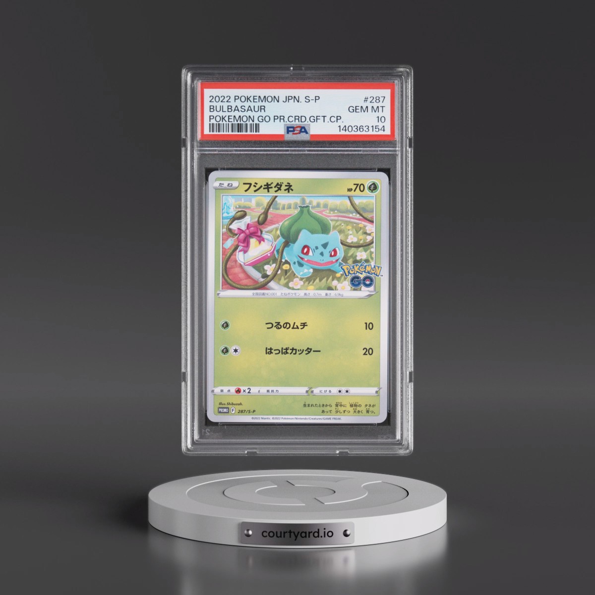 2022 Pokémon S Promo #287 Bulbasaur - Pokemon Go Promo Card Gift Campaign (PSA 10 GEM MINT)