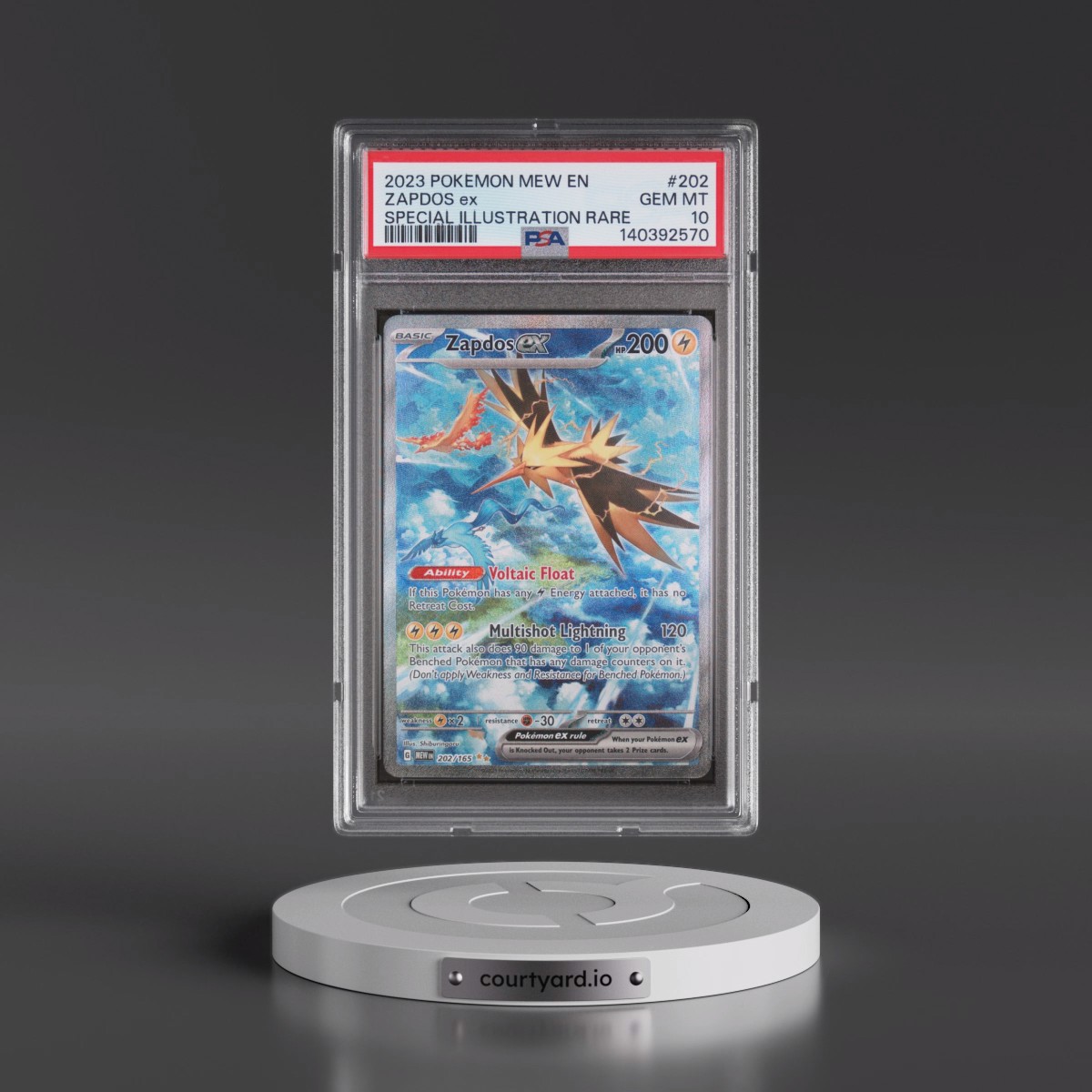 2023 Pokémon Mew EN-151 #202 Zapdos EX - Holo Special Illustration Rare (PSA 10 GEM MINT)