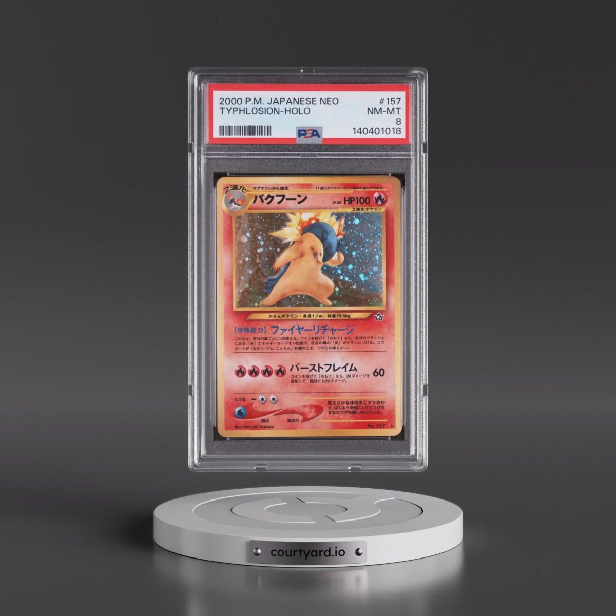 2000 Pokémon Neo #157 Typhlosion - Holo (PSA 8 NM-MT)