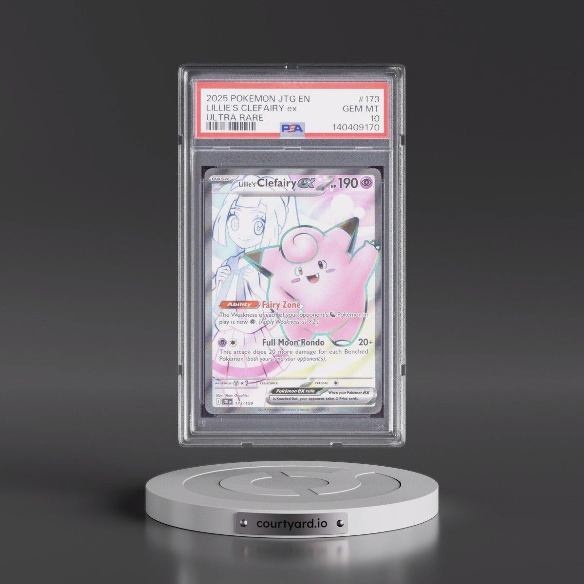 2025 Pokémon Jtg EN-Journey Together #173 Lillie's Clefairy EX - Holo Ultra Rare (PSA 10 GEM MINT)