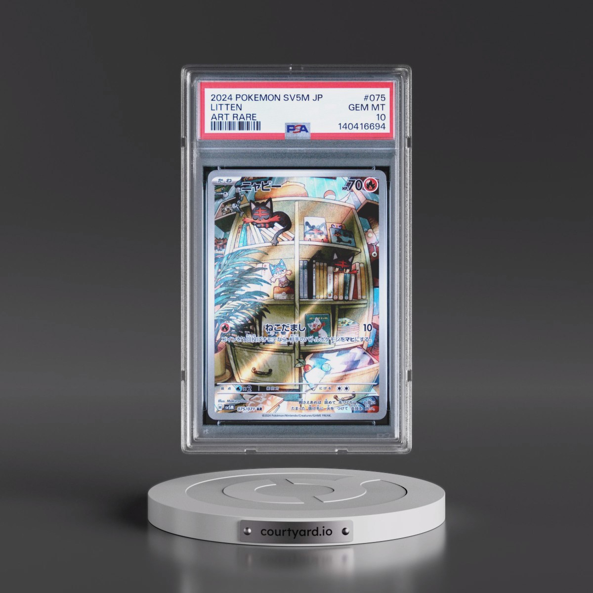 2024 Pokémon Sv5m-Cyber Judge #075 Litten - Art Rare (PSA 10 GEM MINT)