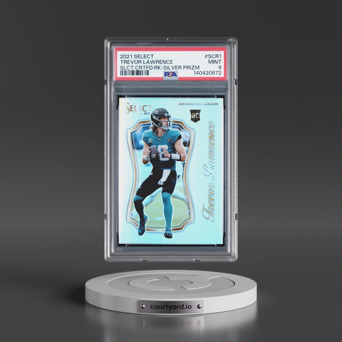 2021 Panini Select Select Certified Rookies #SCR1 Trevor Lawrence - Silver Prizm (PSA 9 MINT)