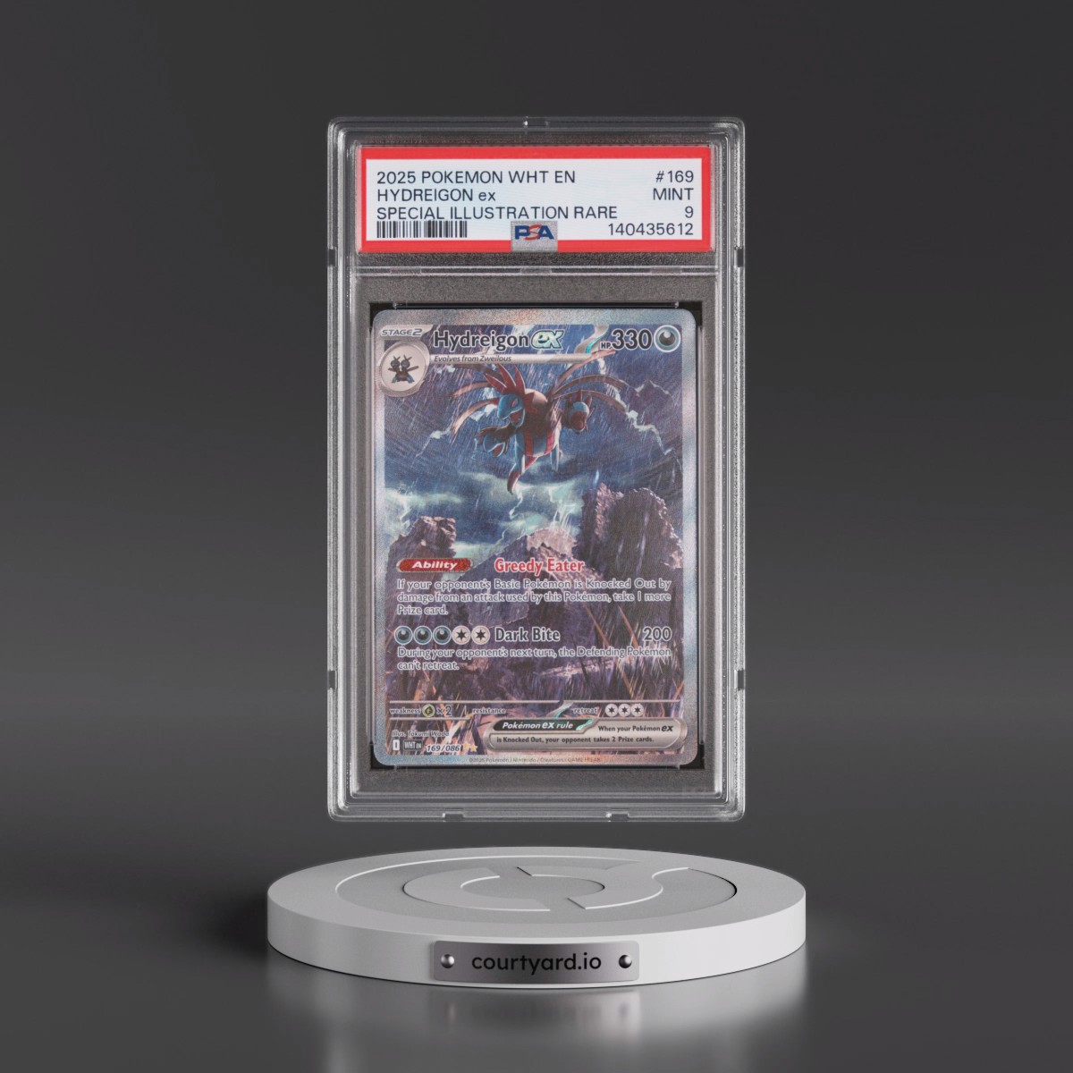 2025 Pokémon Wht EN-White Flare #169 Hydreigon EX - Holo Special Illustration Rare (PSA 9 MINT)