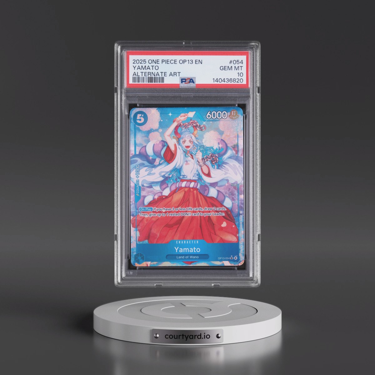 2025 One Piece OP13-Carrying on His Will #054 Yamato - Alternate Art (PSA 10 GEM MINT)