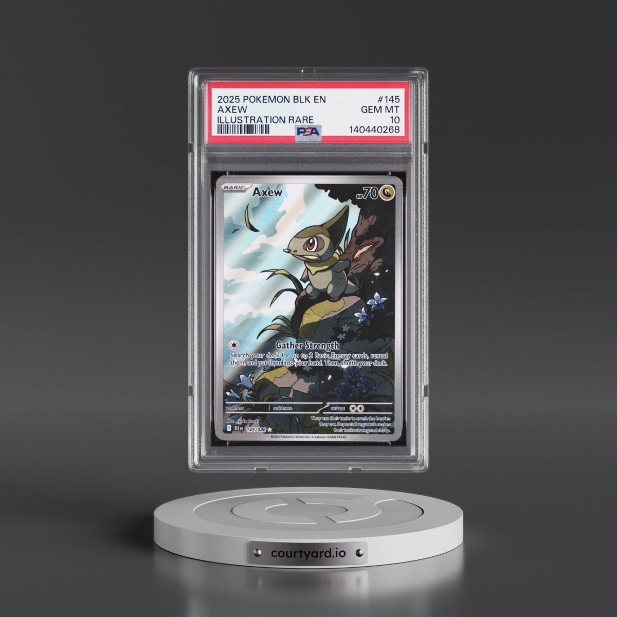 2025 Pokémon Blk EN-Black Bolt #145 Axew - Illustration Rare (PSA 10 GEM MINT)