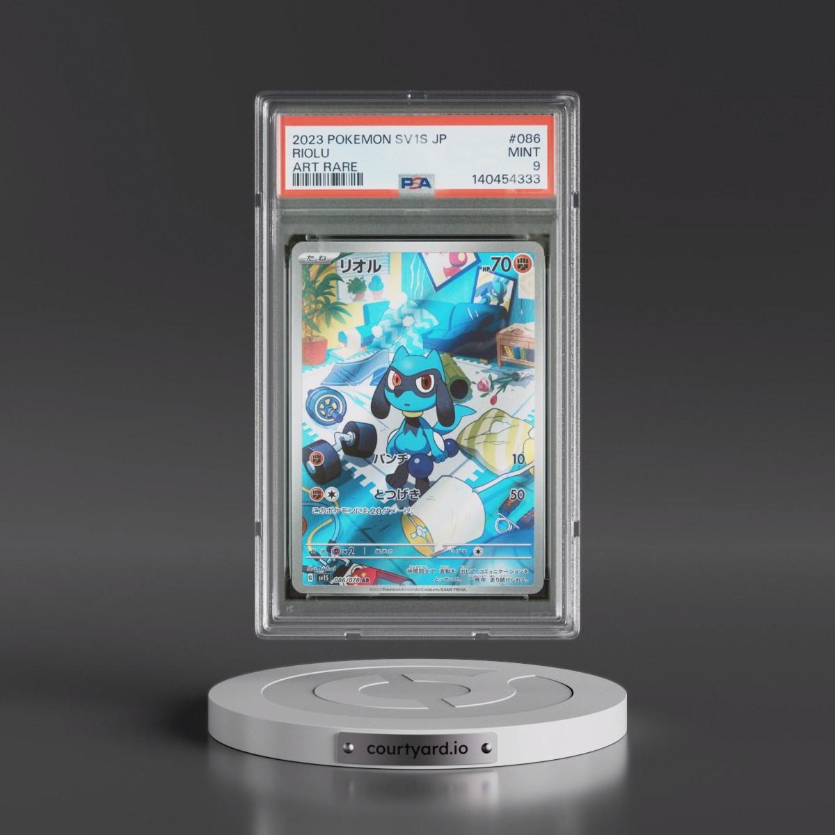 2023 Pokémon Sv1s-Scarlet EX #086 Riolu - Art Rare (PSA 9 MINT)