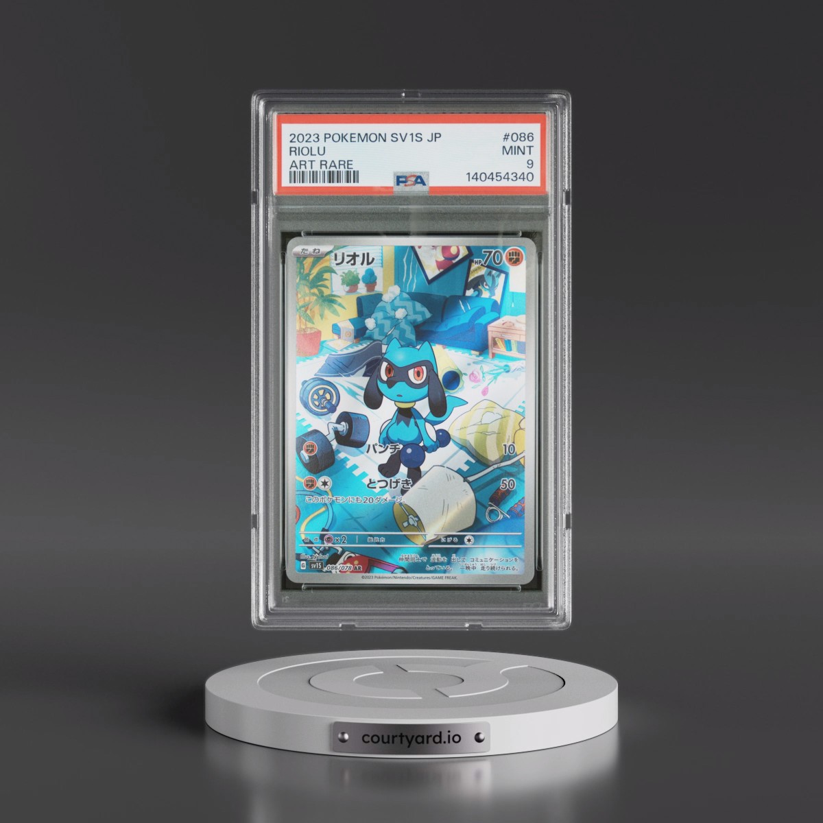 2023 Pokémon Sv1s-Scarlet EX #086 Riolu - Art Rare (PSA 9 MINT)