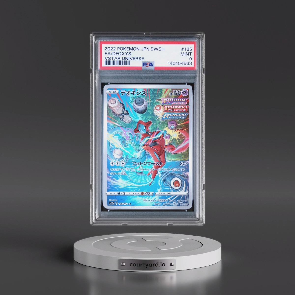 2022 Pokémon Sword & Shield Vstar Universe #185 Deoxys - Full Art (PSA 9 MINT)