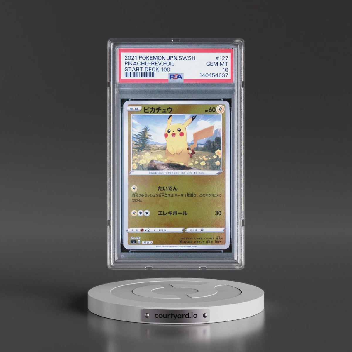 2021 Pokémon Sword & Shield Start Deck 100 #127 Pikachu - Reverse Foil (PSA 10 GEM MINT)