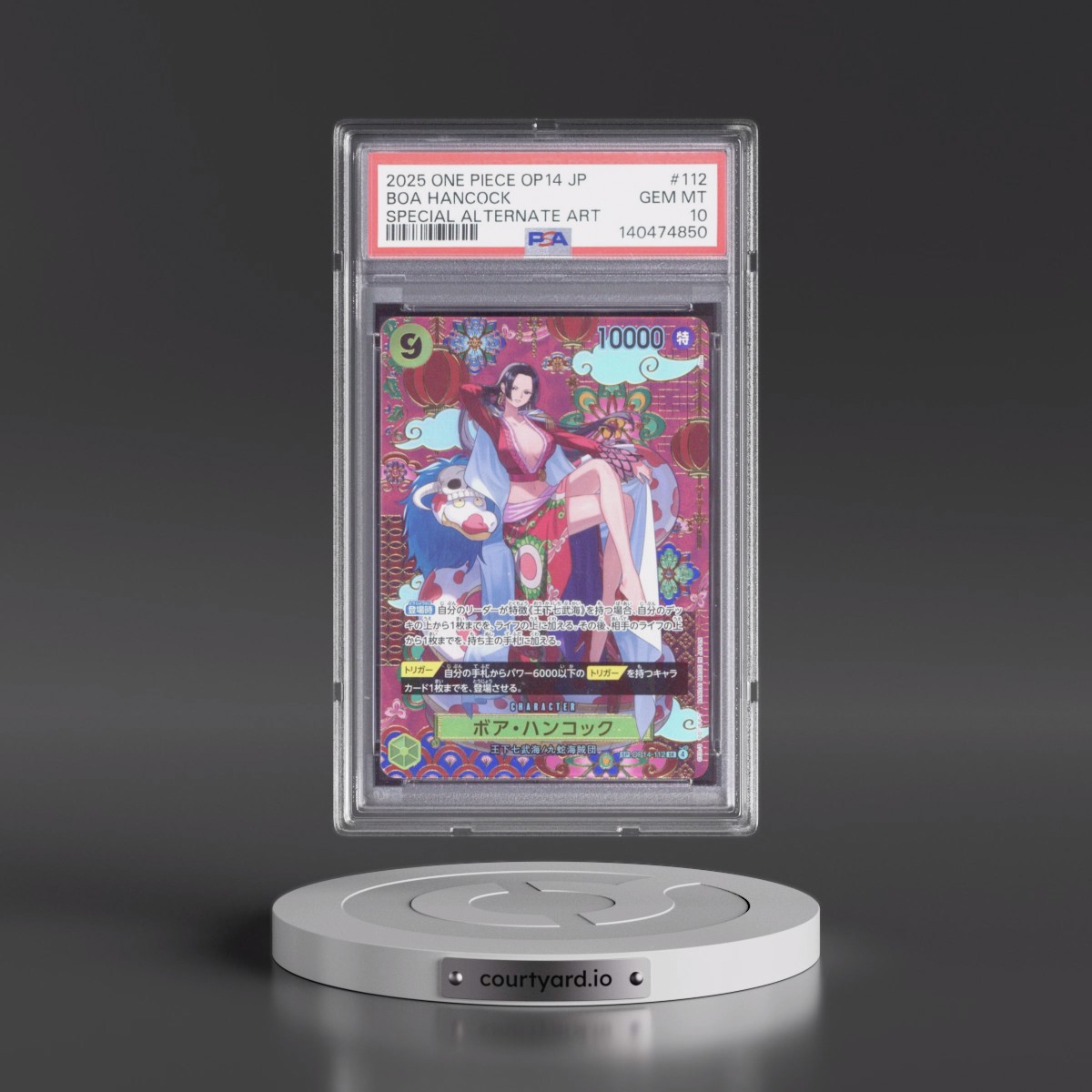 2025 One Piece Japanese OP14-the Azure Sea's Seven #112 Boa Hancock - Special Alternate Art (PSA 10 GEM MINT)