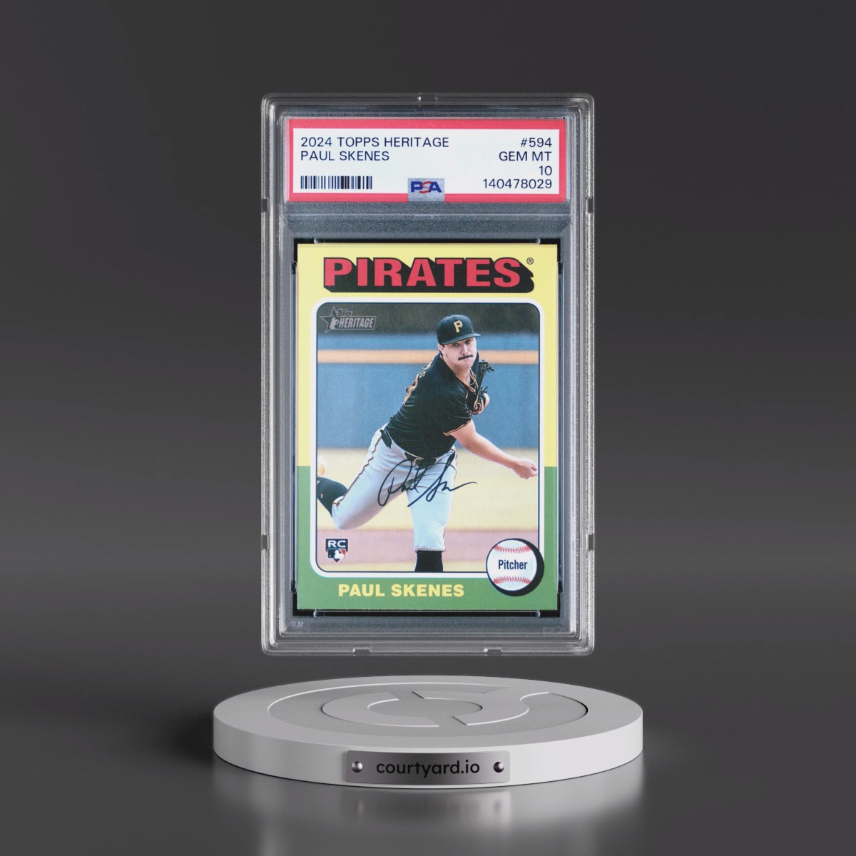 2024 Topps Heritage #594 Paul Skenes (PSA 10 GEM MINT)