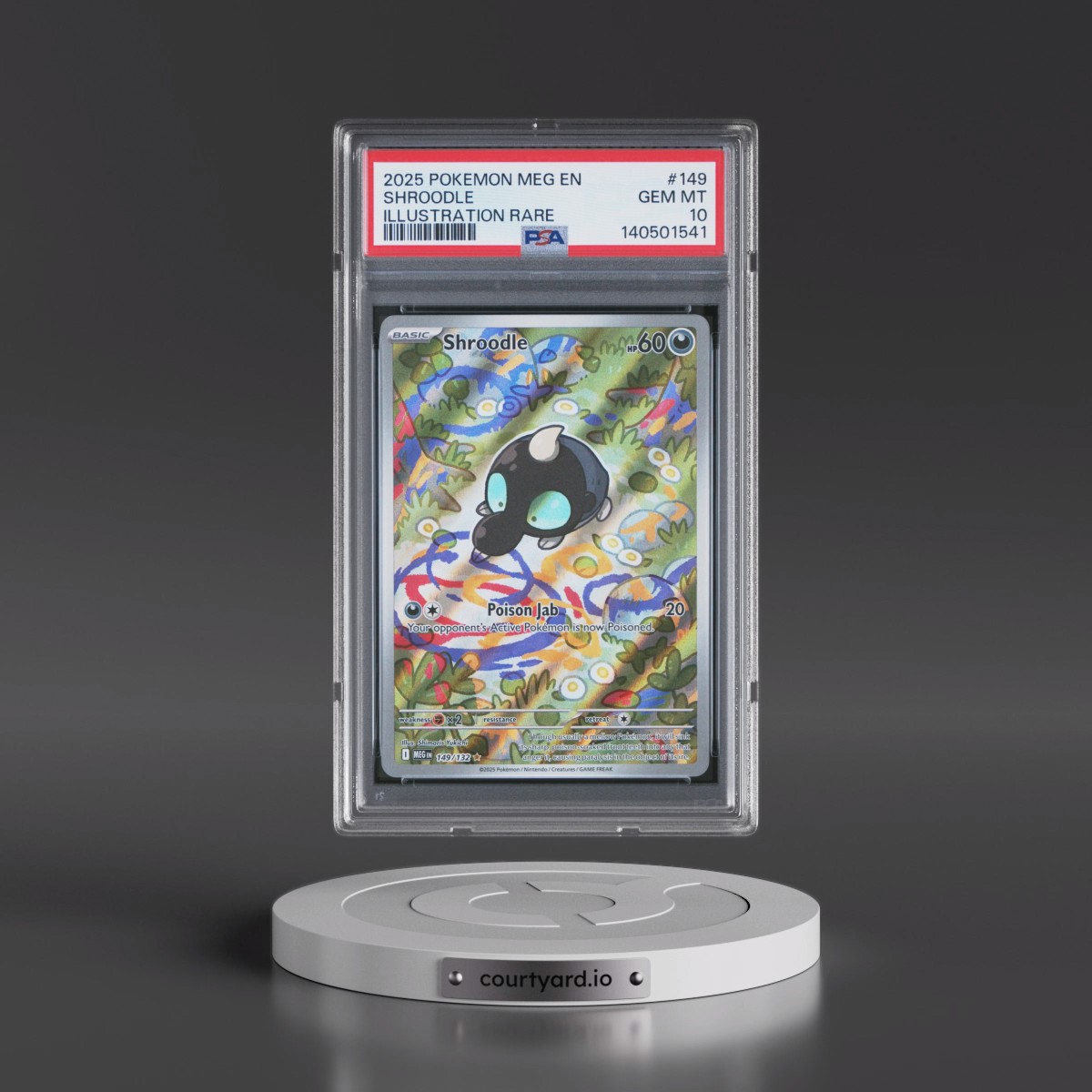 2025 Pokémon Meg EN-Mega Evolution #149 Shroodle - Illustration Rare (PSA 10 GEM MINT)